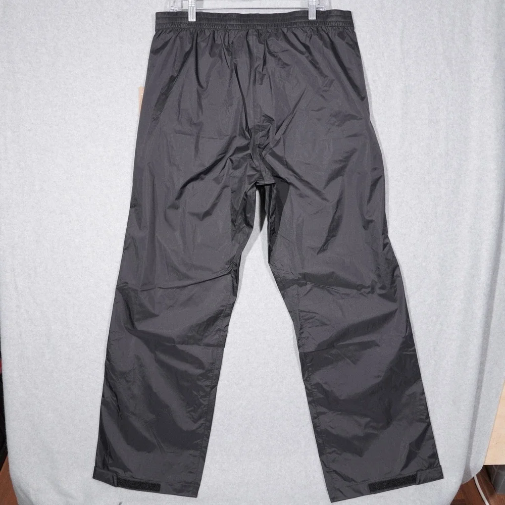 Eddie Bauer Rain Pants Mens L Black Rippac Waterproof Ripstop Outdoor Hiking New - Picture 6 of 7
